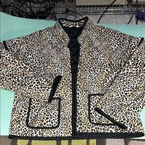 Leopard Print Quilted Jacket, WL